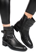 Fekete természetes bőr bakancs 5s7h0130303