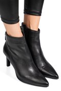 Fekete természetes bőr bokacsizma 5s7h0132040