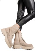 Bézs természetes bőr bakancs 5s7h2132462