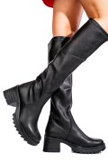 Fekete természetes bőr csizma 5s7h2122121