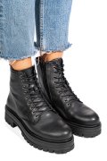 Fekete természetes bőr bakancs 5s7h0130309