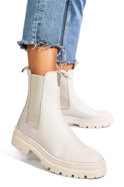 Bézs természetes bőr bakancs 5s7h2132474