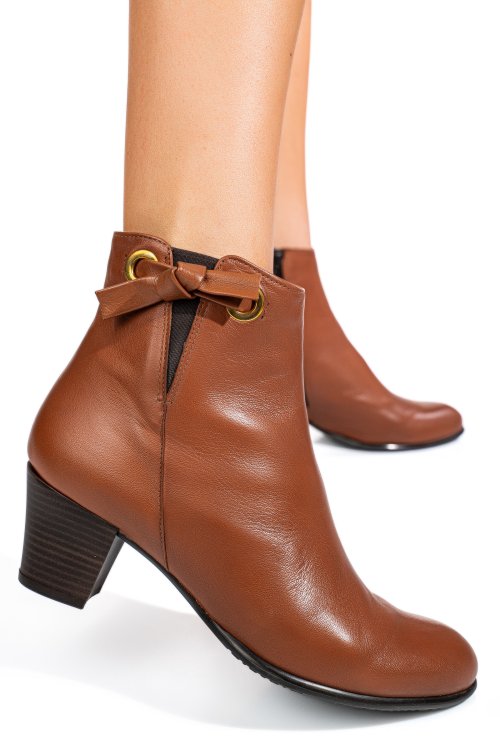 Barna természetes bőr bokacsizma 5s7h0132060