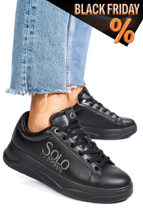 Fekete sport cipők ss7hcw424p84