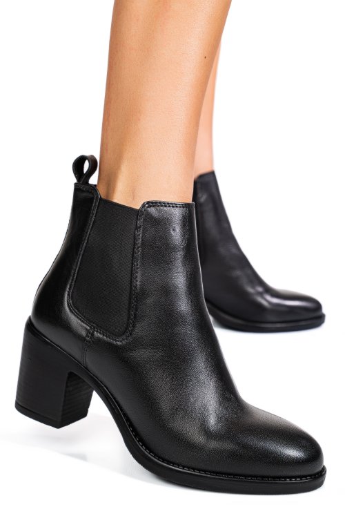 Fekete természetes bőr bakancs 5s7h3132252