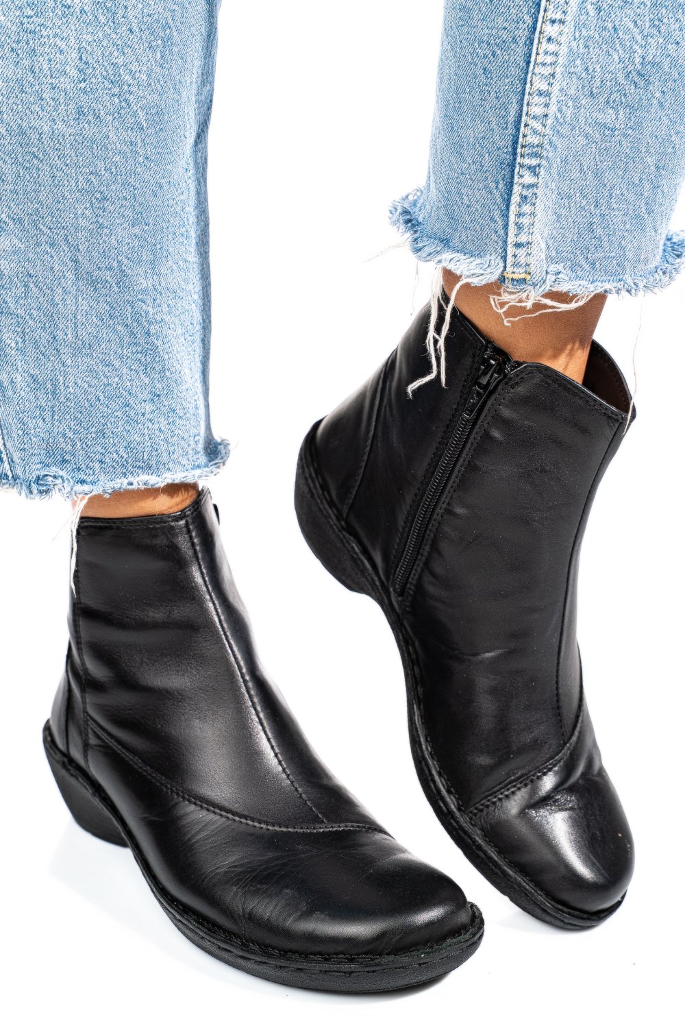 Fekete természetes bőr bakancs 5s7h1132263