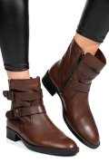 Barna természetes bőr bakancs 5s7h0130307