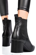 Fekete természetes bőr bokacsizma 5s7h0132047