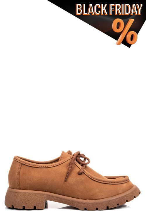 Barna természetes bőr női lapos cipők 4s7h247