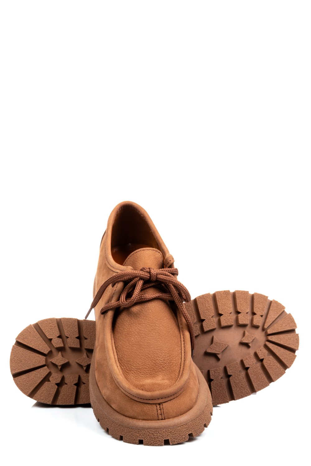 Barna természetes bőr női lapos cipők 4s7h247