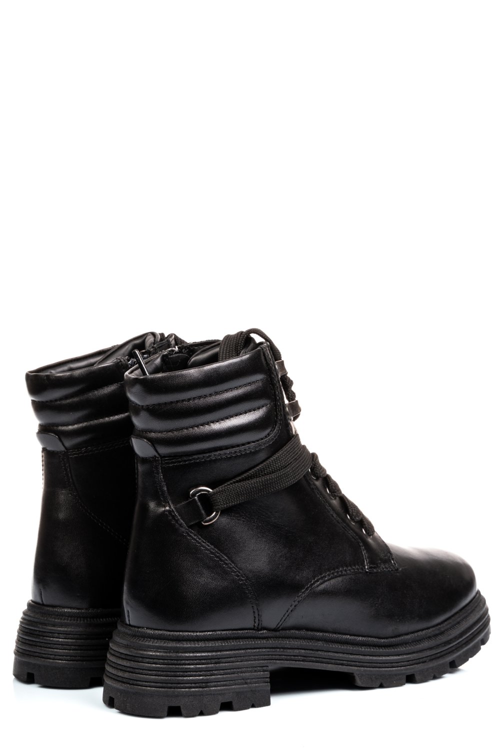 Fekete természetes bőr bakancs vs7hb25-4208