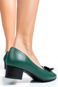 Zöld természetes bőr magassarkú cipők 5s7h555