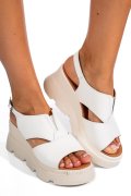 Fehér természetes bőr szandál ys7h14