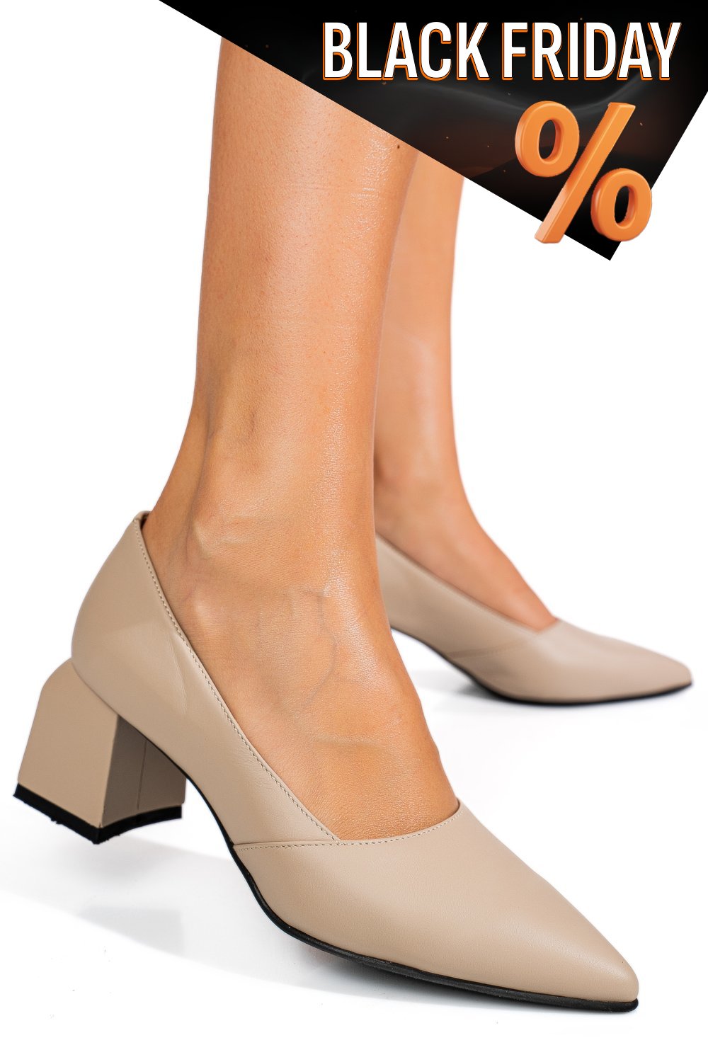 Bézs természetes bőr magassarkú cipők 5s7h460