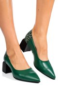 Zöld természetes bőr magassarkú cipők 5s7h460-ii
