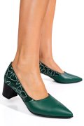 Zöld természetes bőr magassarkú cipők 5s7h602-ii