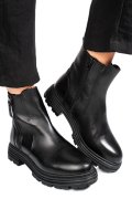 Fekete természetes bőr bakancs vs7hb25-4209