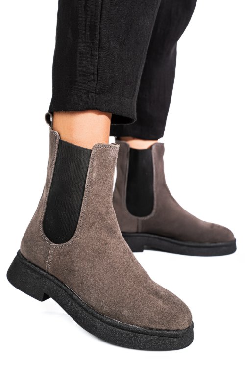 Szürke fordított bőr bakancs 1s7h1883