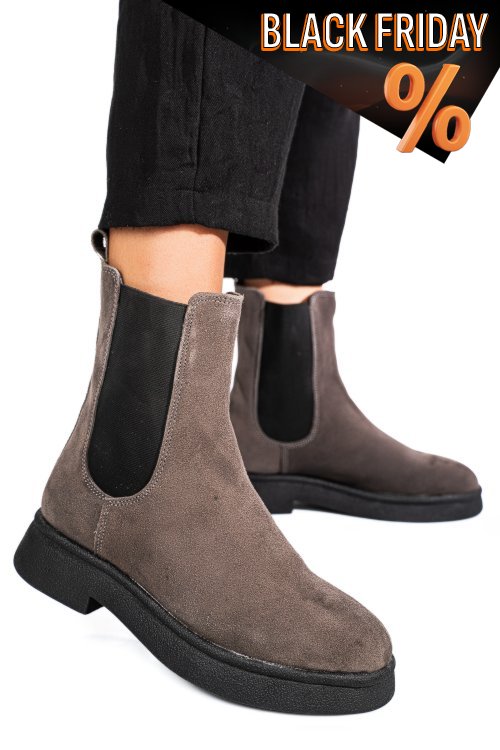 Szürke fordított bőr bakancs 1s7h1883