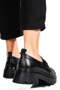 Fekete természetes bőr női lapos cipők 1s7h1881