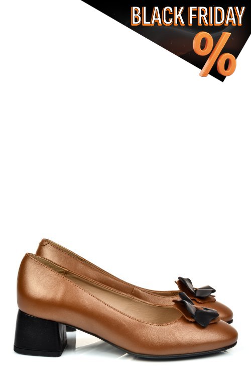 Barna természetes bőr magassarkú cipők 5s7h555