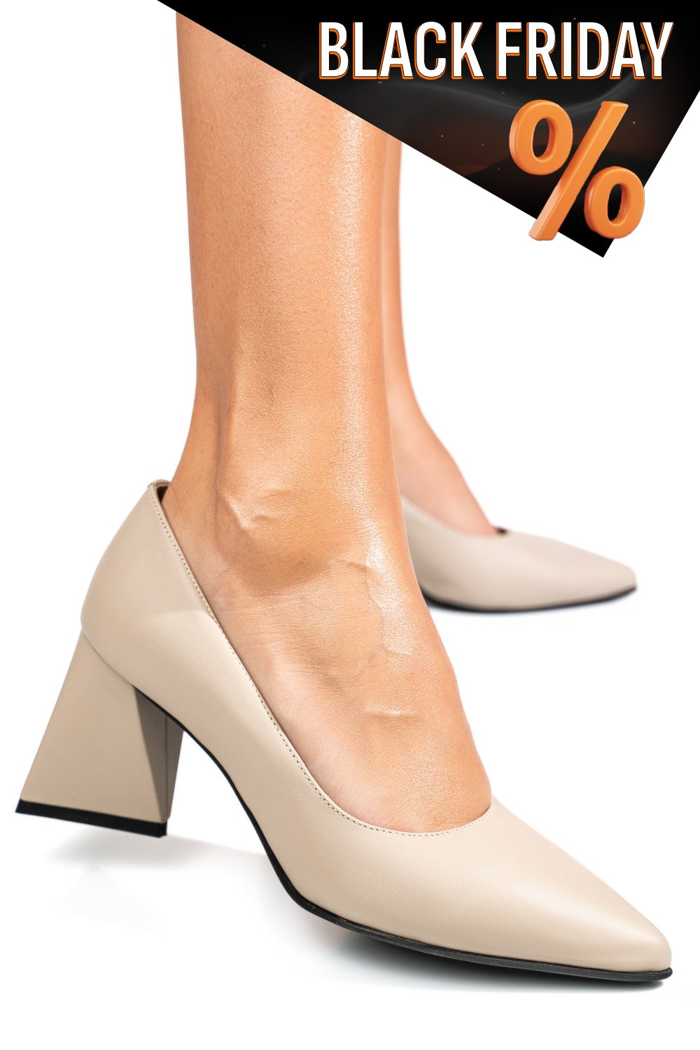 Bézs természetes bőr magassarkú cipők 5s7h725