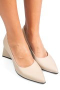 Bézs természetes bőr magassarkú cipők 5s7h725