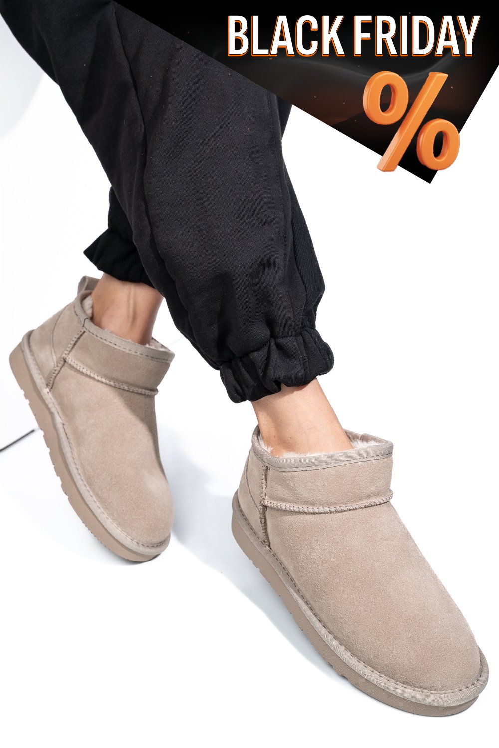 Bézs fordított bőr bakancs 1s7h1200