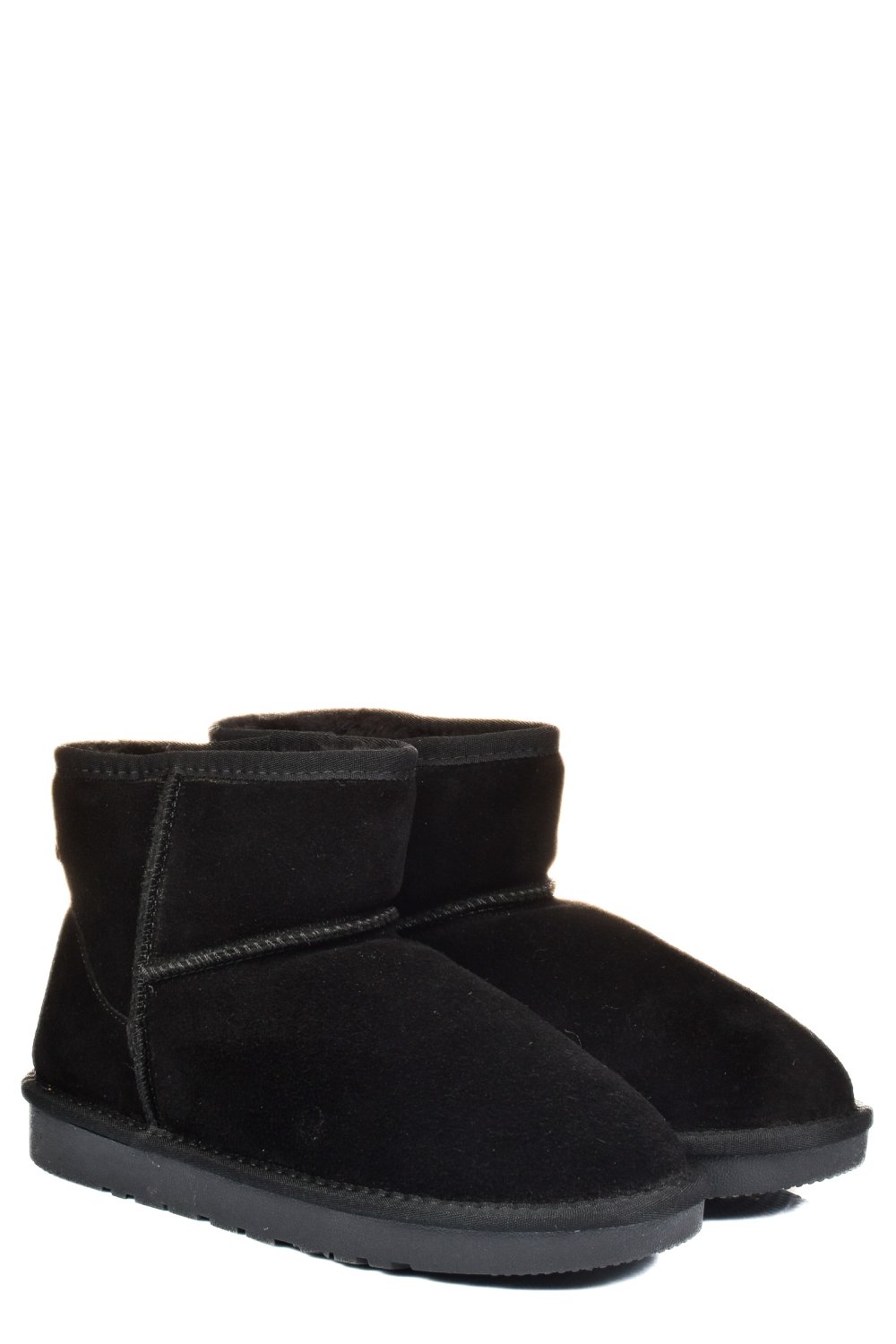 Fekete fordított bőr csizma is7h1201