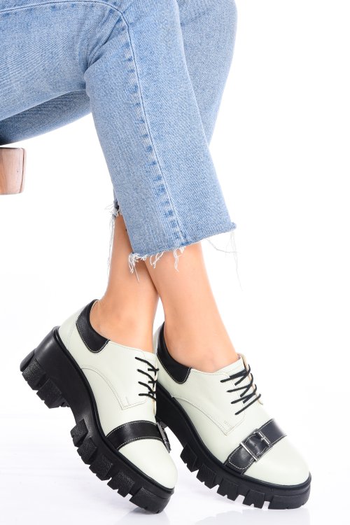 Szürke természetes bőr női lapos cipők 2s7h090