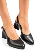 Fekete természetes bőr magassarkú cipők 5s7h726