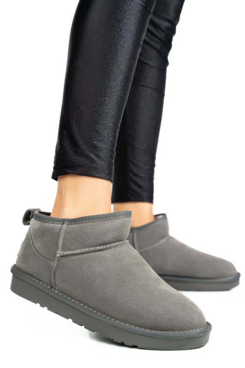 Szürke fordított bőr bakancs 1s7h1200