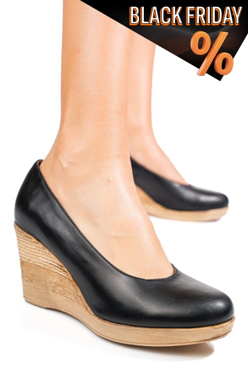 Fekete természetes bőr magassarkú cipők 1s7h237