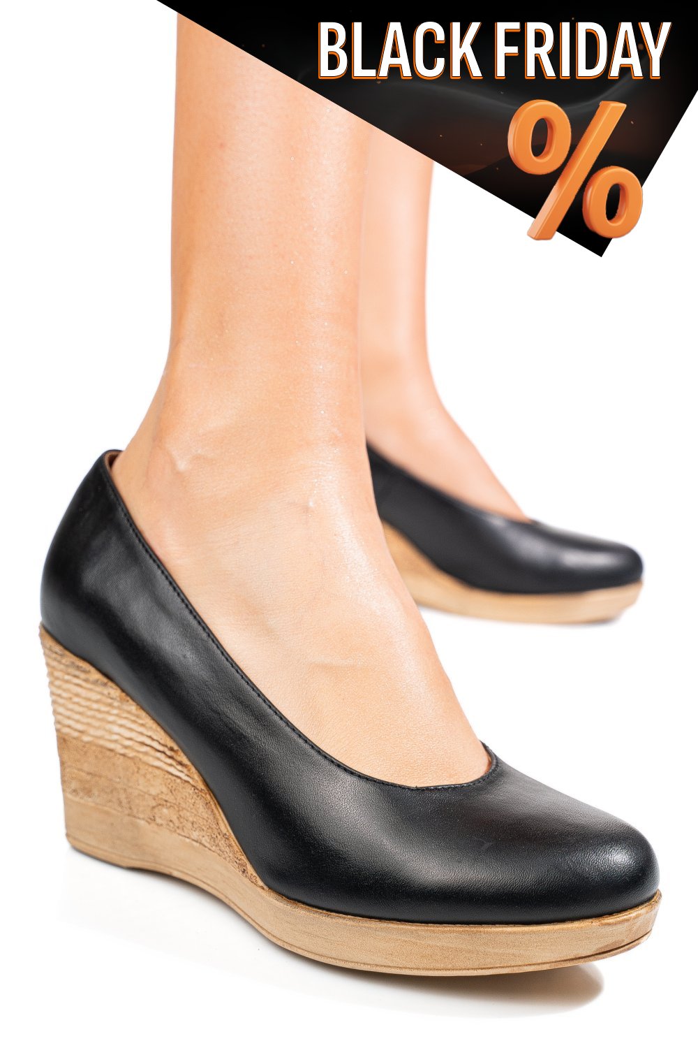 Fekete természetes bőr magassarkú cipők 1s7h237