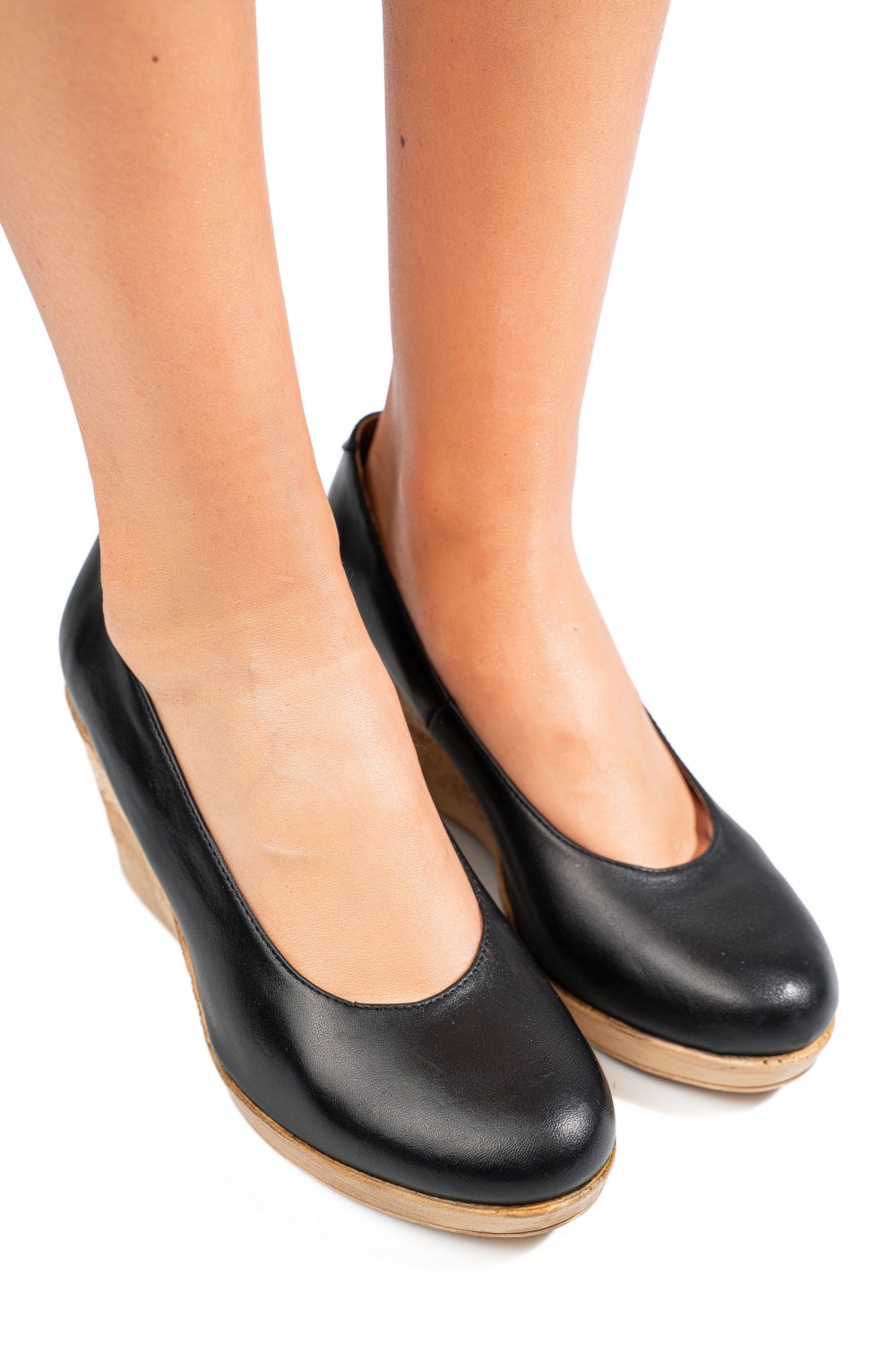 Fekete természetes bőr magassarkú cipők 1s7h237