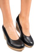 Fekete természetes bőr magassarkú cipők 1s7h237