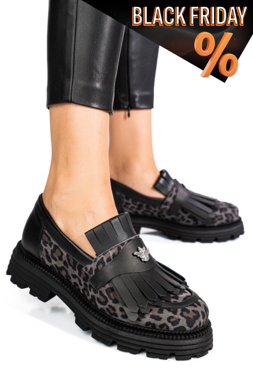 Szürke természetes bőr női lapos cipők 3s7h95