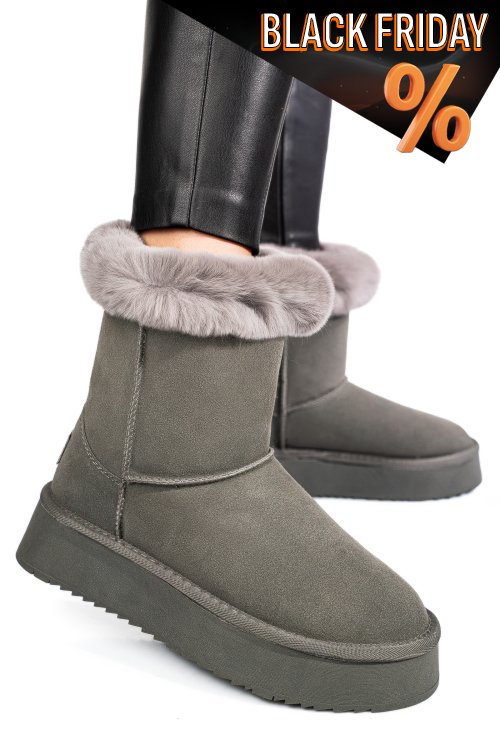 Khaki fordított bőr csizma ss7hcw421p14