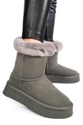 Khaki fordított bőr csizma ss7hcw421p14