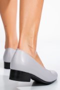 Szürke természetes bőr magassarkú cipők 2s7h040