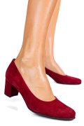 Piros fordított bőr magassarkú cipők 1s7h400
