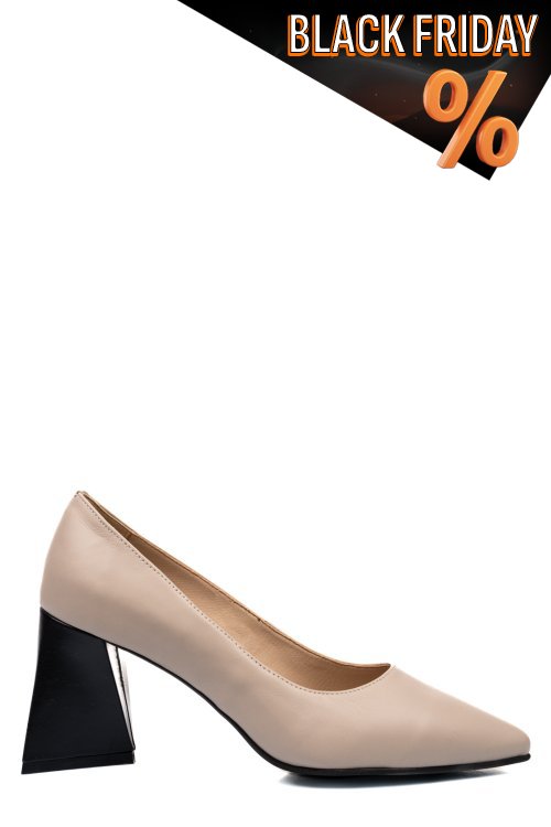 Bézs természetes bőr magassarkú cipők 5s7h725