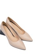 Bézs természetes bőr magassarkú cipők 5s7h725
