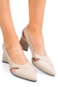 Bézs természetes bőr magassarkú cipők 5s7h700b