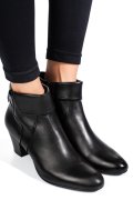Fekete természetes bőr bokacsizma 5s7h0132038