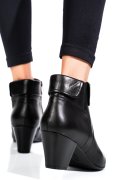 Fekete természetes bőr bokacsizma 5s7h0132038