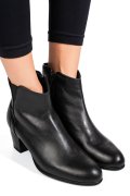 Fekete természetes bőr bokacsizma 5s7h3132012