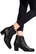 Fekete természetes bőr bokacsizma 5s7h3132012