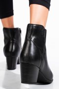 Fekete természetes bőr bokacsizma 5s7h3132012