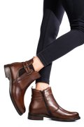 Barna természetes bőr bokacsizma 5s7h3130001